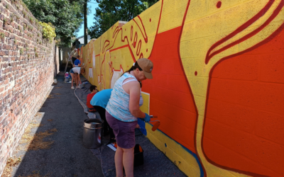 La première fresque participative à Gosselies