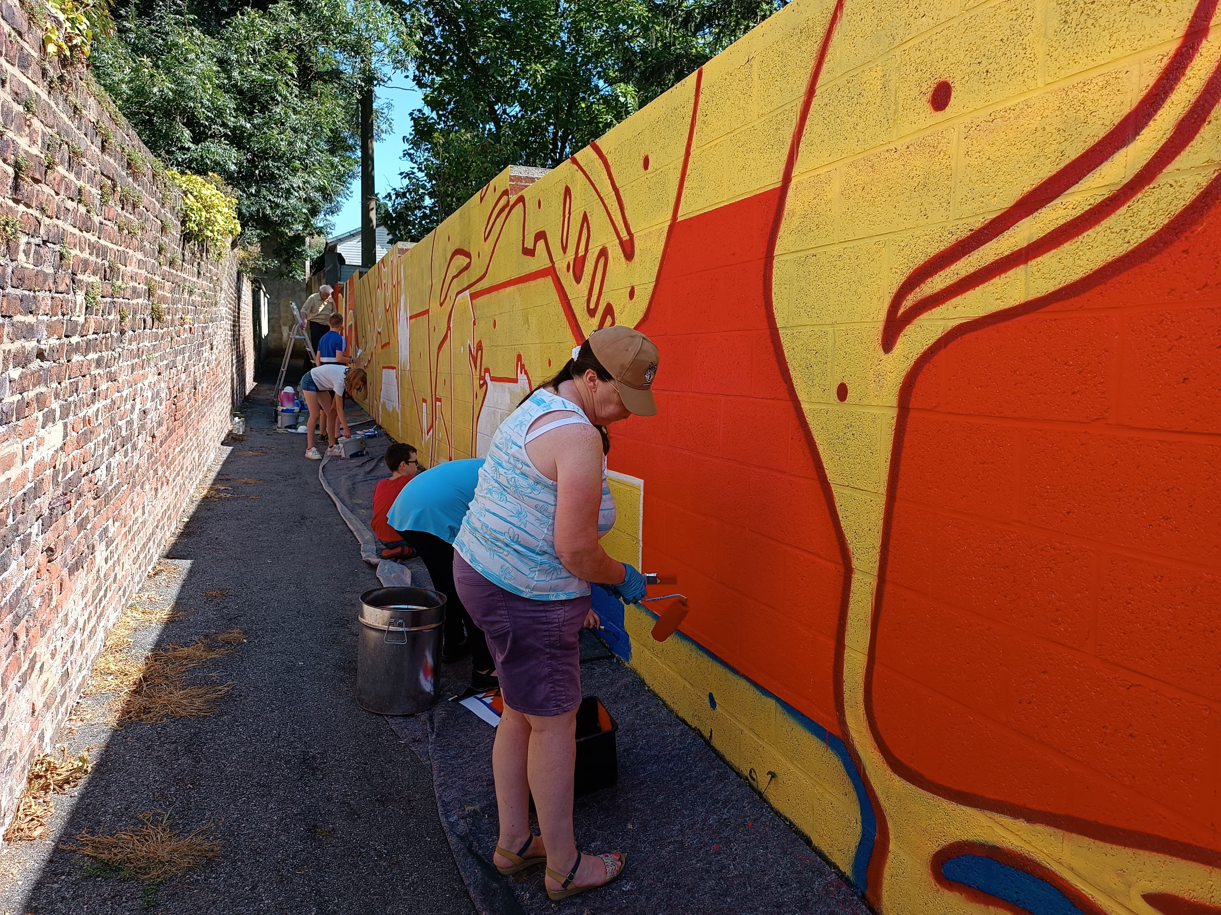 La première fresque participative à Gosselies